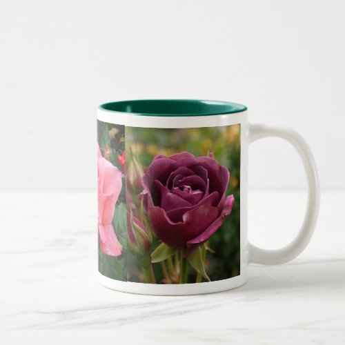 Cocoa Pink and Burgundy Roses 1 Mug