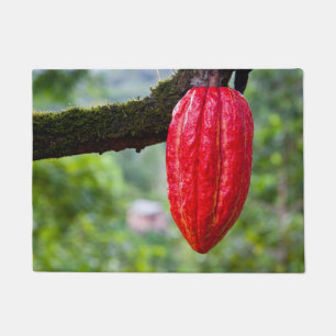 cocoa pod red doormat