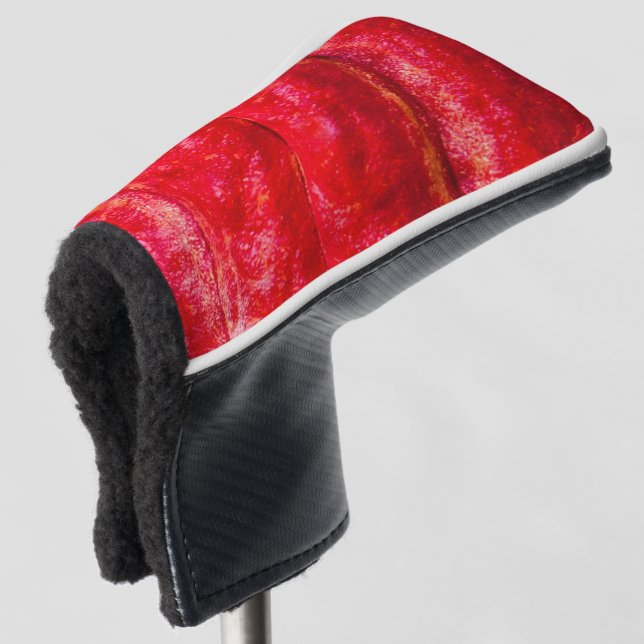 cocoa pod red golf head cover (3/4 Front)