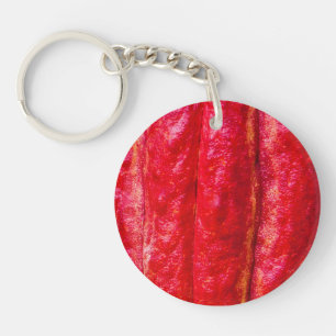 cocoa pod red keychain