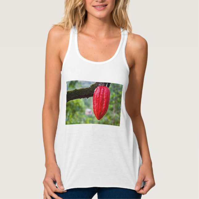 cocoa pod red tank top (Front)