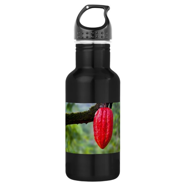 cocoa pod red water bottle (Front)
