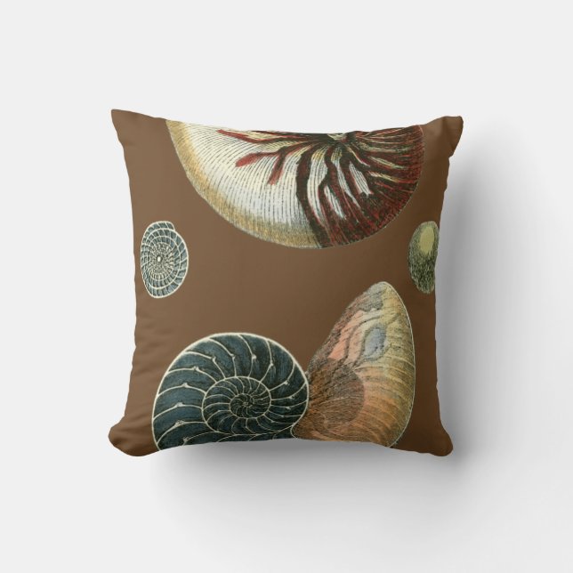 Cocoa Shell Throw Pillow (Front)