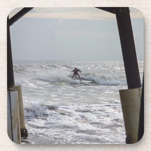 Cocoa Surfing Beverage Coaster (Front)