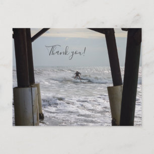 Cocoa Surfing Thank You Postcard