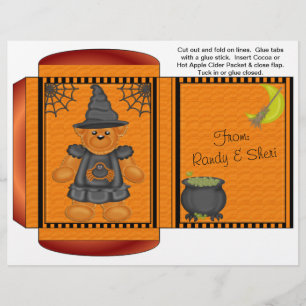 Cocoa, Tea, Cider Packet Halloween Autumn Favors Flyer
