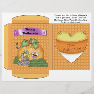 Cocoa, Tea, Cider Packet Halloween Autumn Favors Flyer