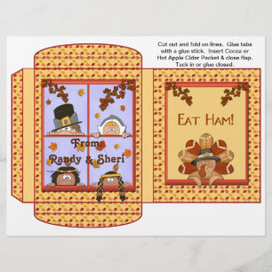 Cocoa, Tea, Cider Packet Thanksgiving Favors Flyer