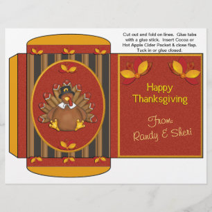 Cocoa, Tea, Cider Packet Thanksgiving Favors Flyer