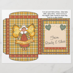 Cocoa, Tea, Cider Packet Thanksgiving Favors Flyer