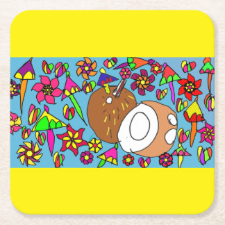 Cocoanut Tropical Sorbet Air Freshener Square Paper Coaster