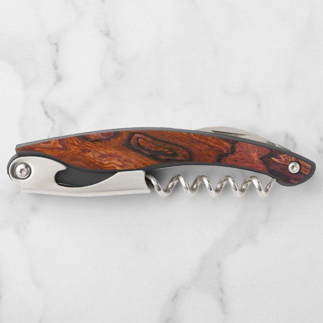 Cocobolo (wood) faux Finish Waiter's Corkscrew (Front)