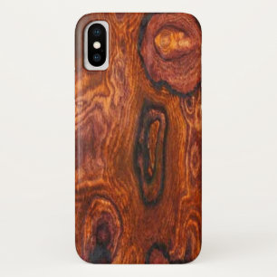 Cocobolo (wood grain) Finish iPhone X Case