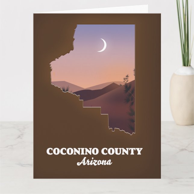 Coconino County Arizona Map. Card (Front)