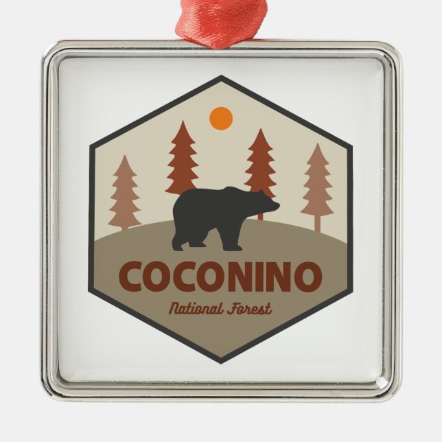 Coconino National Forest Bear Metal Ornament (Front)
