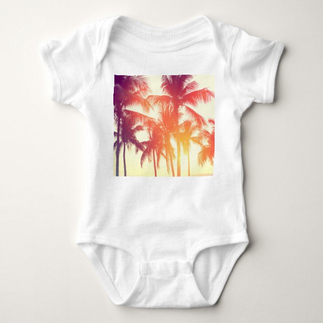Coconut Beach: Vintage Tropical Warmth. Baby Bodysuit (Front)