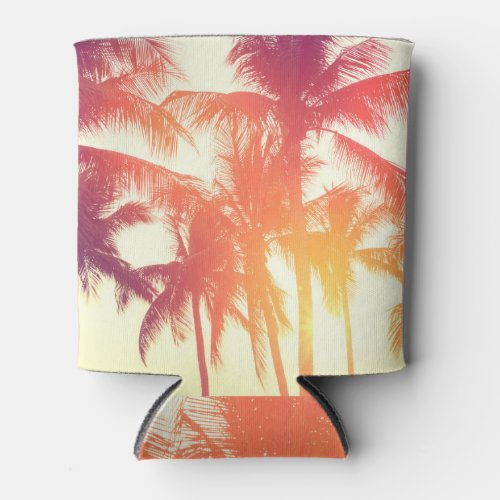 Coconut Beach Vintage Tropical Warmth Can Cooler