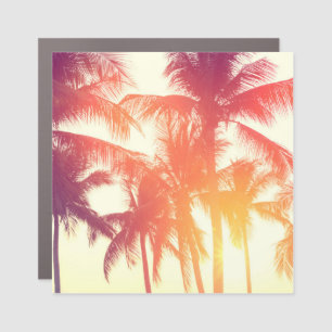 Coconut Beach: Vintage Tropical Warmth. Car Magnet