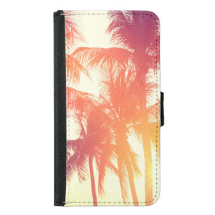 Coconut Beach: Vintage Tropical Warmth. Samsung Galaxy S5 Wallet Case