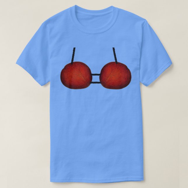 Coconut Bra  Funny Hawaiian Bikini t  T-Shirt (Design Front)