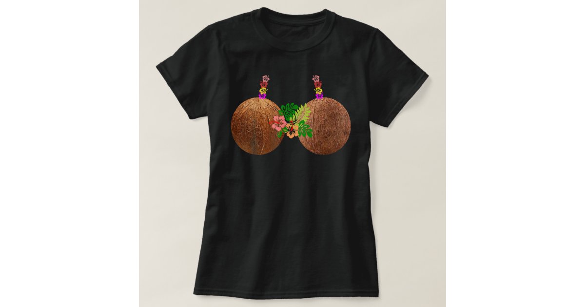 Coconut Bra Hawaii Luau Costume T-Shirt