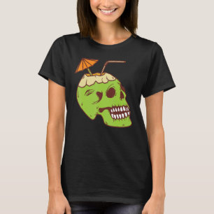 Coconut Bra Skull Skeleton Hand Halloween Costume T-Shirt