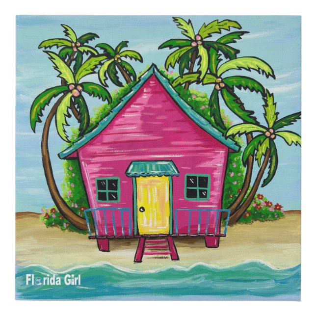 Coconut Cabana by Florida Girl faux canvas 10x10" (Front)