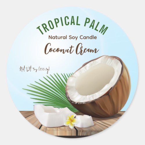 Coconut Candle Labels