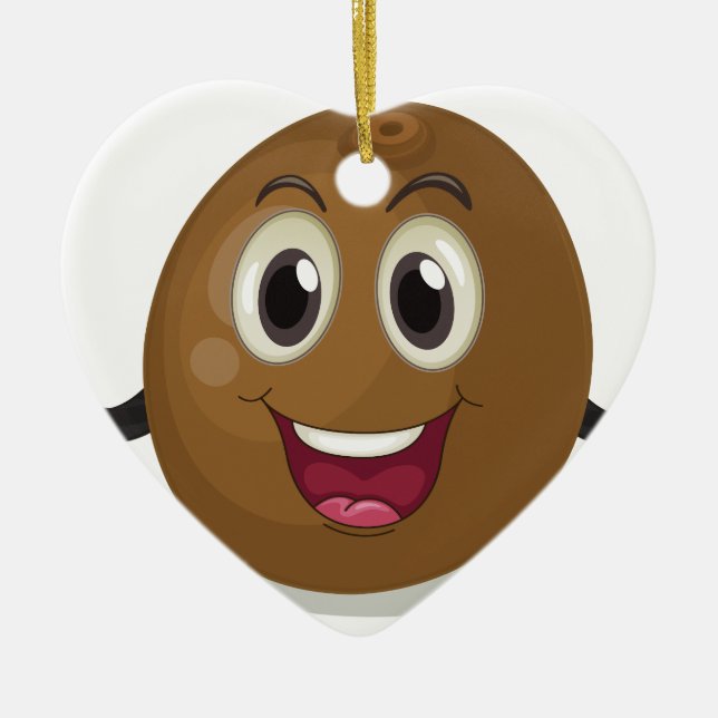 Coconut Ceramic Ornament (Front)