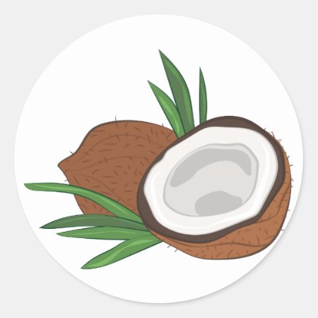 Coconut Classic Round Sticker