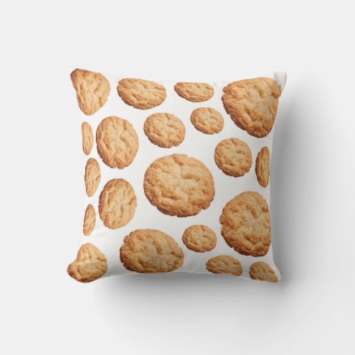 Coconut cookie pattern  throw pillow