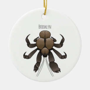 Coconut crab cartoon illustration ceramic ornament