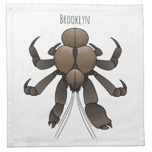 Coconut crab cartoon illustration cloth napkin