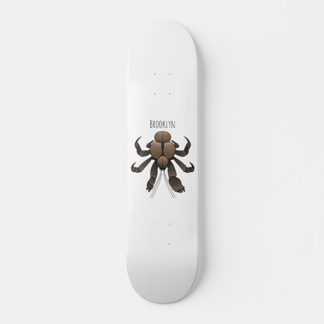 Coconut crab cartoon illustration skateboard (Front)