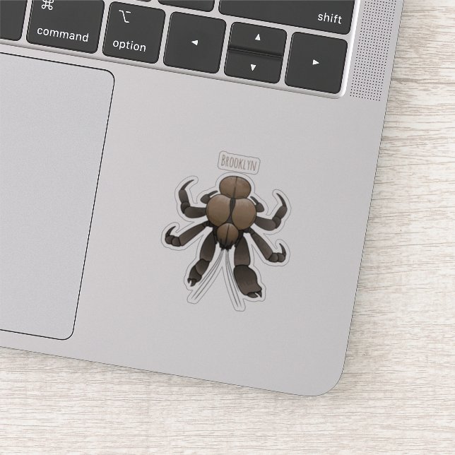 Coconut crab cartoon illustration sticker (Detail)