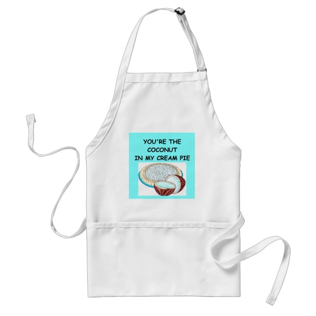 coconut cream pie lover adult apron (Front)