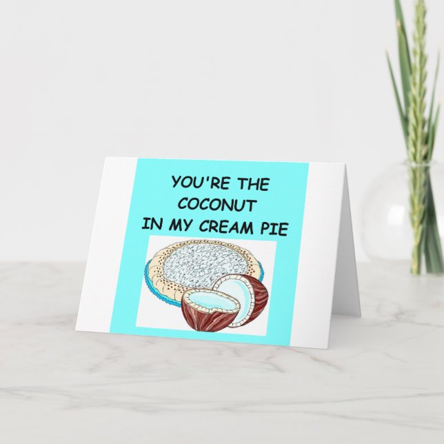 coconut cream pie lover holiday card (Front)