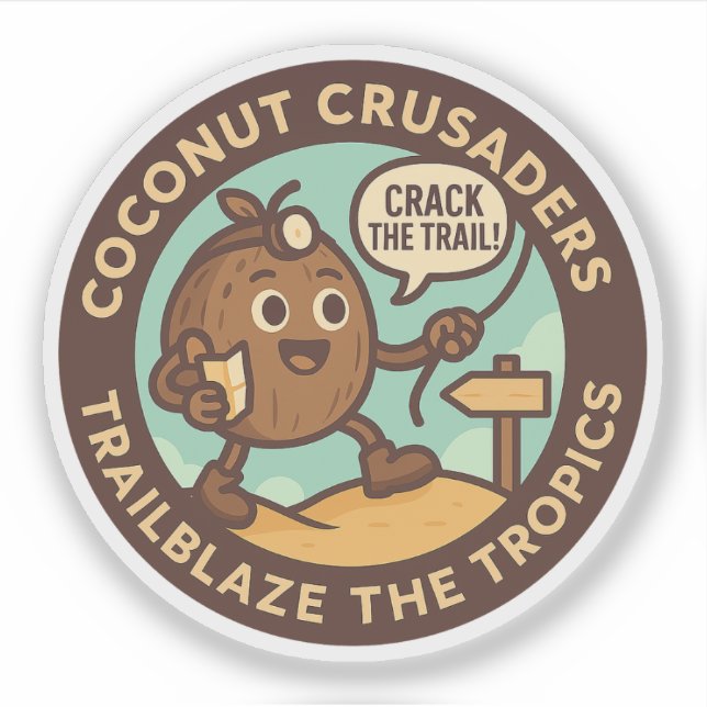 Coconut Crusaders Trailblaze The Tropics Sticker (Front)
