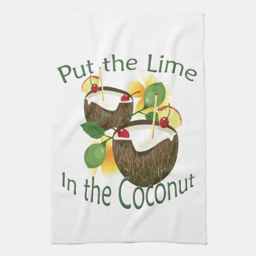 Coconut Drink Tiki Bar Towel