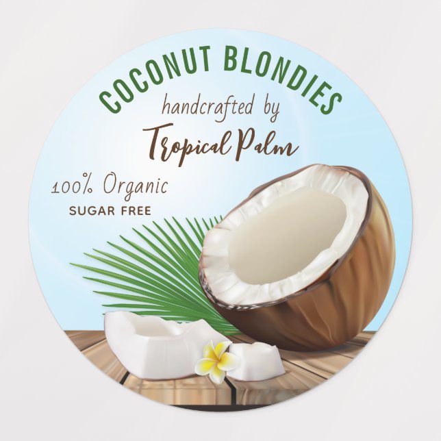 Coconut Fruit Bakers Labels (Design 1)