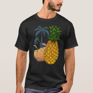 Coconut Fruit Palm Trees Tropical Summer Vacation T-Shirt