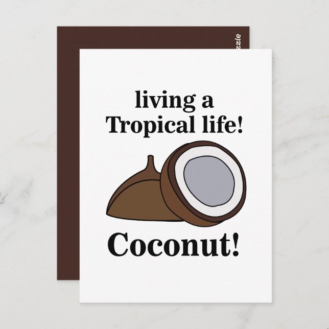 Coconut Fruit Tropical  Postcard (Front/Back)