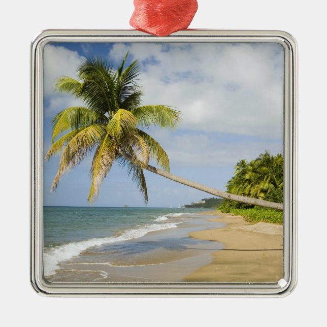Coconut Grove Beach at Cades Bay, with St. 2 Metal Ornament (Front)