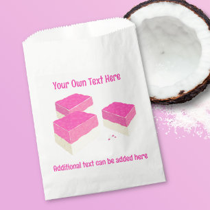 Coconut Ice Sweets - Traditional Candy - Your text Favor Bag