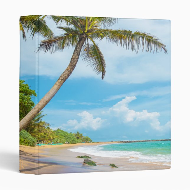 Coconut Palm, Mirissa Beach | Sri Lanka 3 Ring Binder (Front/Spine)