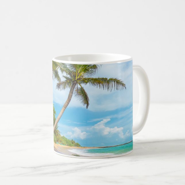 Coconut Palm, Mirissa Beach | Sri Lanka Coffee Mug (Front Right)