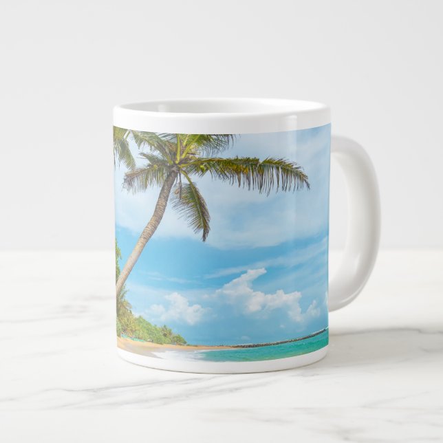 Coconut Palm, Mirissa Beach | Sri Lanka Giant Coffee Mug (Front Right)