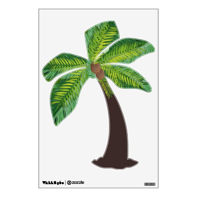 Coconut Palm Tree 2 Wall Decal (Front)
