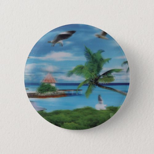 Coconut palm tree beachjpg pinback button