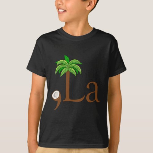 Coconut Palm Tree Comma  La Kamala Harris Preside T_Shirt